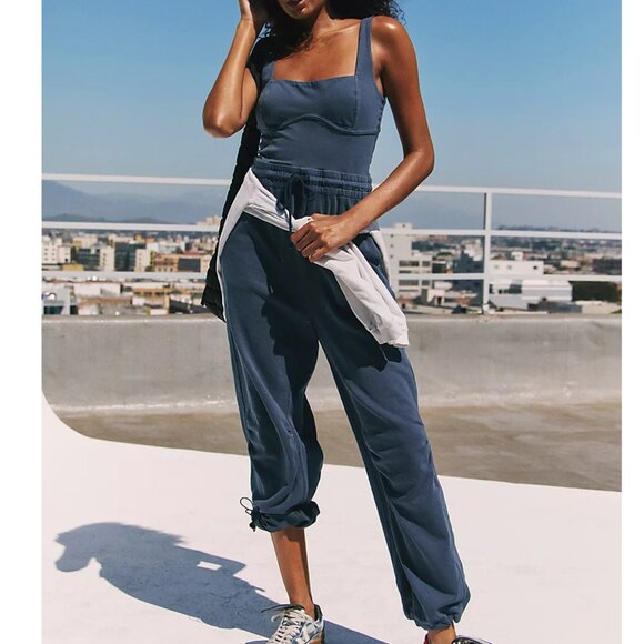 Free People Pants - Free People Inbound Onesie NWT - Midnight Navy